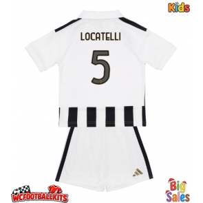 Juventus Manuel Locatelli #5 Replica Home Stadium Kit for Kids 2026-27 Short Sleeve (+ pants)